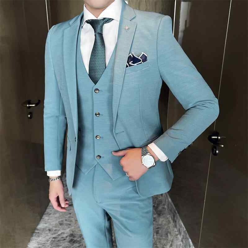スーツ メンズ 3点セット ビジネス フォーマル 職業 紳士服 スリムフィット 結婚式 新郎 礼服 コットン混紡 無地 春秋 米白色 黒 杏色 デニムブルー 湖ブルー 紫 L S M XL 2XL 3XL 4XL 5XL|シャドーテール