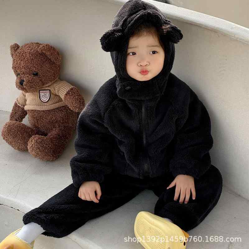 子供用パジャマ 上下セット 秋冬 厚手 フリース あったか かわいい 80 90 100 110 120 130 防寒 部屋着 ルームウェア キッズ 男の子 女の子 韓国風