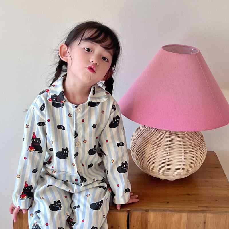 子供用パジャマ 春秋 子供用ルームウェア 上下セット 長袖 綿100% かわいい ストライプ柄 通気 吸湿速乾 90 100 110 120 130 140 150