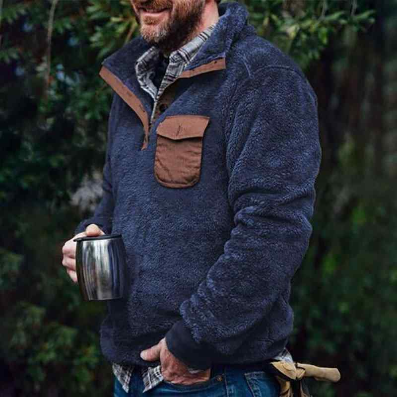 メンズ ジャケット 秋冬 裏起毛 カーディガン 紳士服 トップス 長袖 普段使い アメカジ ゆったり 大きめサイズ 襟付き ポケット付き 4,376円