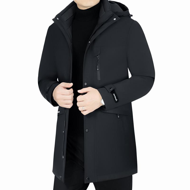 羽?服 メンズ 成人男性用 中綿入り口・入口 上衣 厚地の外套 真っただ中丈 長袖 ボンネット付き添い人 防寒 あったか 冬 立襟 成人男性服 アウター 上衣 心地好い 商行為 ウォーキング ほっつき歩く着 ポリエステル 無地 青 青色 薄墨色 黒 黒いこと 赤銅色 メンズファッション-コート・ジャケット