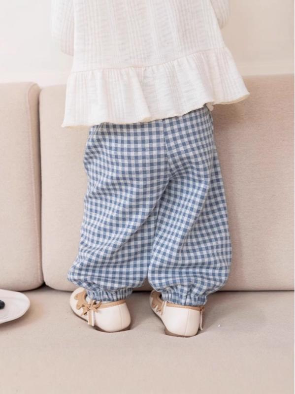 パンツ キッズ 格子柄パンツ ベビー服 ズボン 長ズボン 子供服 男女兼用 カジュアルパンツ 73CM 80cm 90cm 100cm 110cm