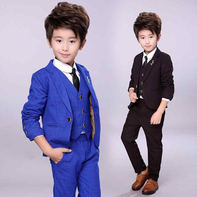子供用スーツ 男の子 フォーマル 3点セット (ジャケット ベスト パンツ) 子供服 秋冬 発表会 結婚式 卒園式 入学式 卒業式 七五三 90cm 100cm 110cm 120cm 130cm 140cm 150cm 160cm
