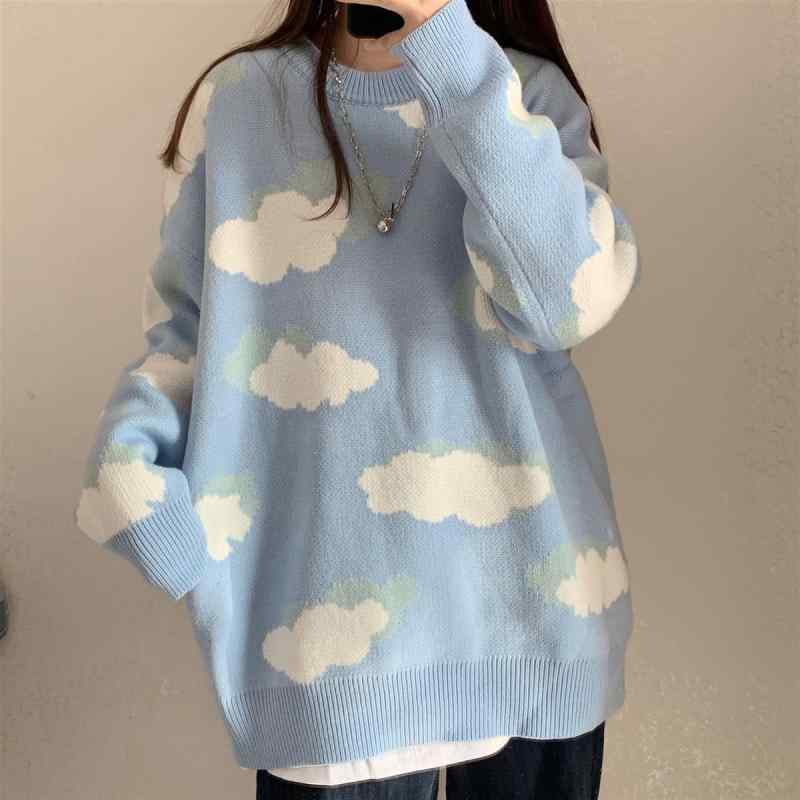 ニット レディース 韓国風 Vネック チュニック プルオーバー ゆったり 長袖 トップス 秋冬 セーター ドロップショルダー 学院風 かわいい 暖かい