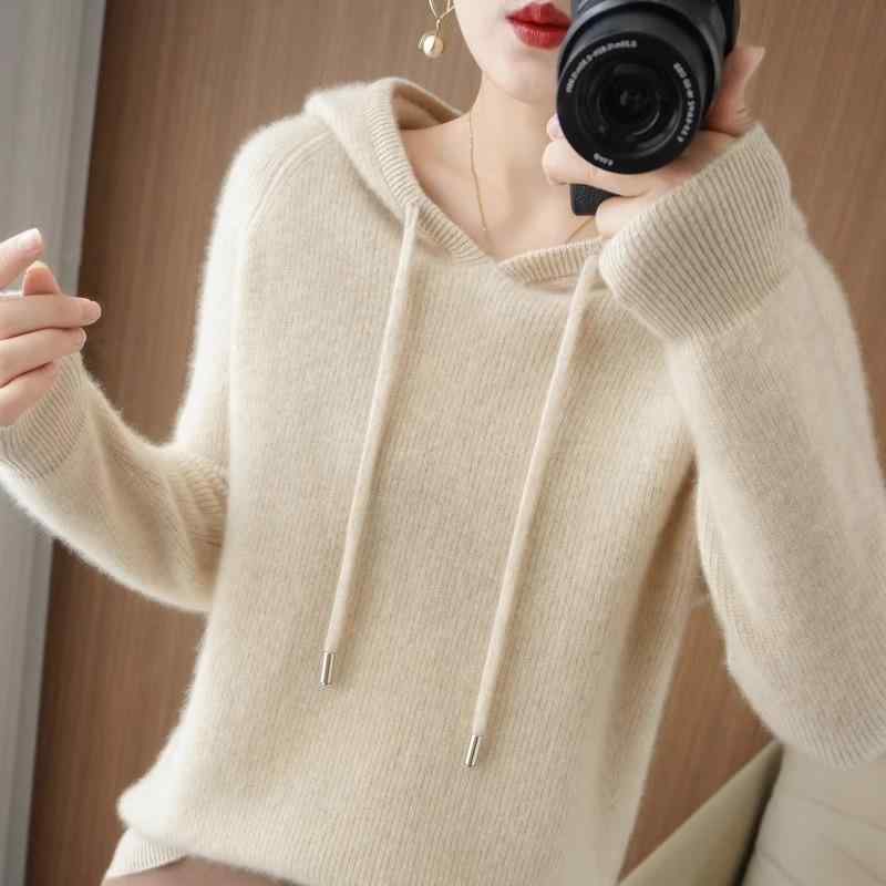 パーカー レディース 韓国風 厚手 長袖 トップス プルオーバー ニット 春秋冬 フード付き ?羊? 普段使い かわいい 白色 ?色 緑色 紫色 黒色 杏色