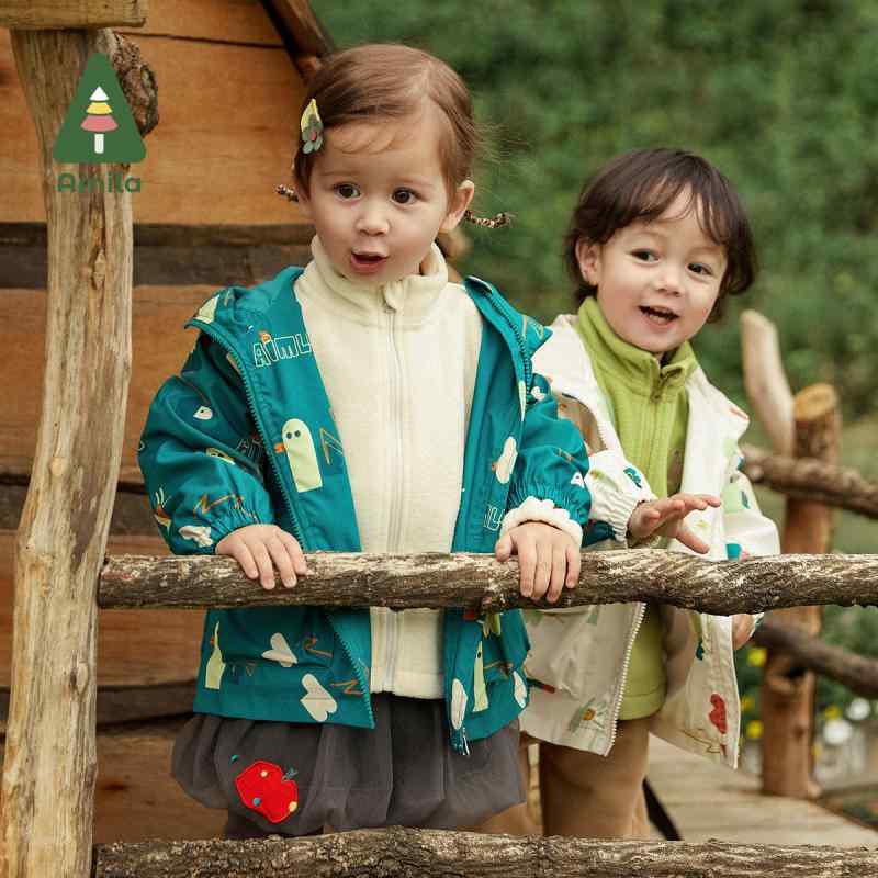 子供服 アウター ガールズ ボーイズ キッズ 中綿入りジャケット フリース裏地 防寒着 カジュアル 2点セット 80cm 90cm 100cm 110cm 120cm 130cm 140cm