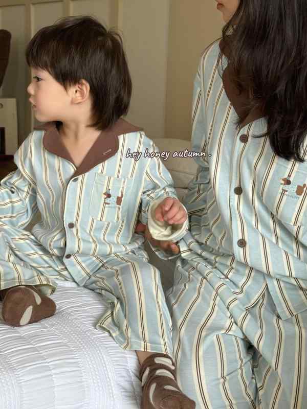 子供用パジャマ 上下セット 綿100％ 秋冬 ルームウェア キッズ 男の子 女の子 快適 柔らかい ボーダー柄 犬柄 90cm 100cm 110cm 120cm 130cm 140cm 150cm 160cm 170cm