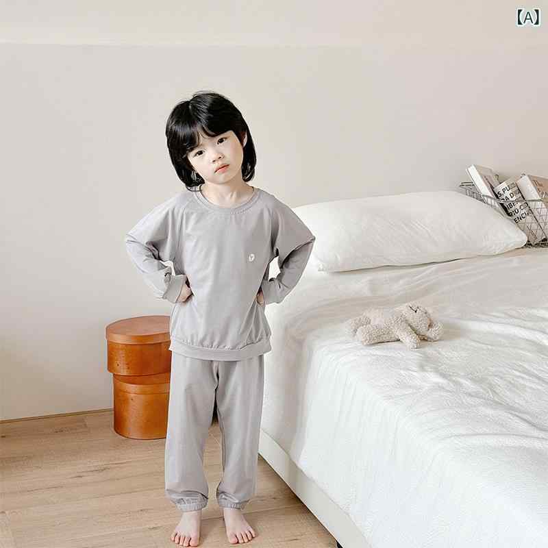 子供用パジャマ 長袖 薄手 ルームウェア 上下セット 男女兼用 春夏 再生繊維 接触冷感 吸湿速乾