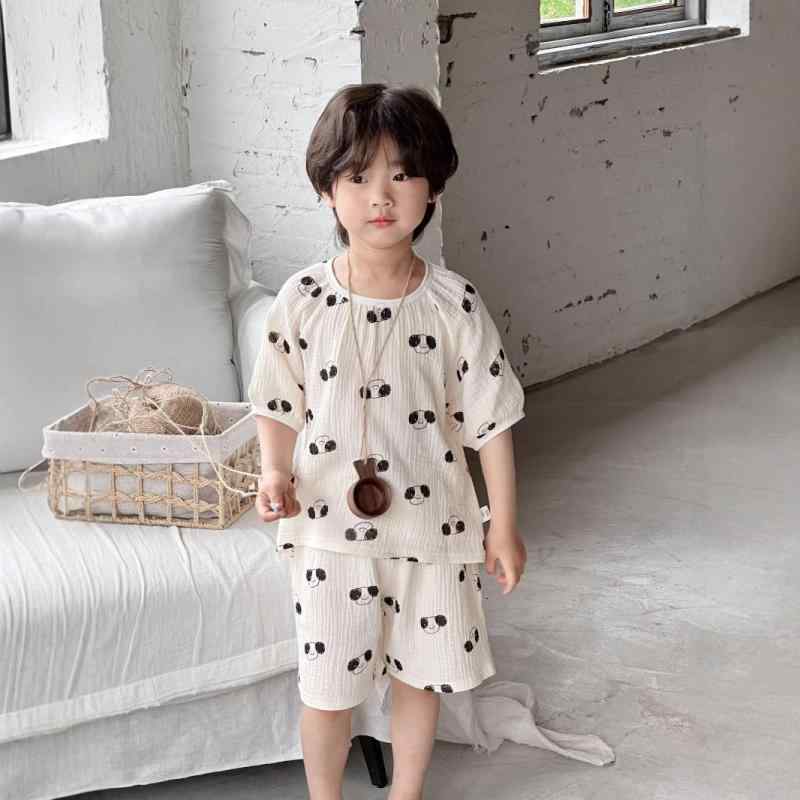 子供用パジャマ 春夏 ベビー服 A類 認証 二重ガーゼ 綿100% 半袖 短パン 上下セット アニマル柄 ボーイズ ガールズ 吸湿速乾 通気性 100cm 110cm 120cm 130cm 140cm 150cm 160cm