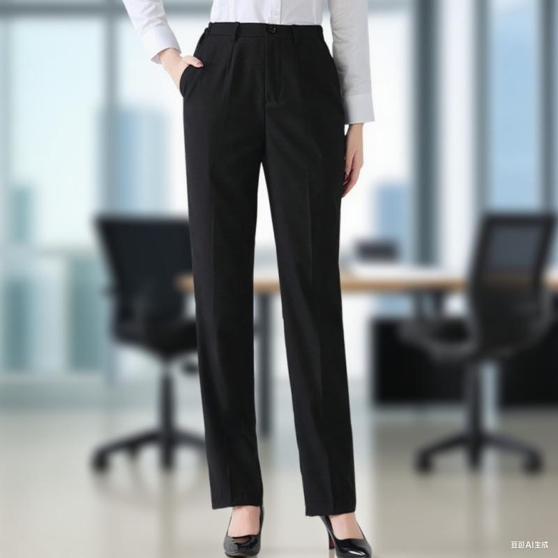 パンツ レディース メンズ 事務服 スラックス 作業着 制服 ズボン 大きいサイズ 黒 ブラック 紺 ネイビー グレー ポリエステル 無地 ストレート 通勤 オフィス OL 春夏 秋冬