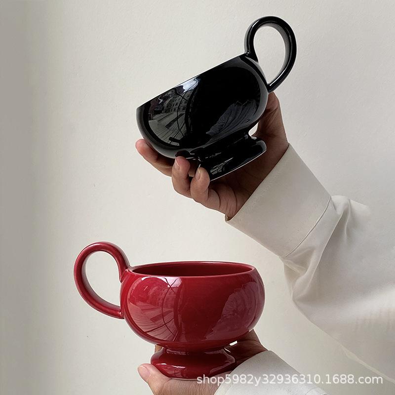 マグカップ ペア 耐熱 陶器 アラジン コーヒーカップ ティーカップ 水筒 円形 ブラック レッド グリーン ホワイト ブラウン 201ml 300ml