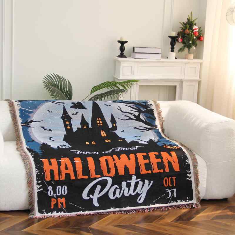 アラス ブランケット 毛布 ハロウィン柄 ポリエステル 綿混紡 アメリカン表現スタイル 長いす取りまかなう 難民キャンプ 天幕 飾りつけ 飾りつけ 矩形 洗い濯ぎ機洗いもの可