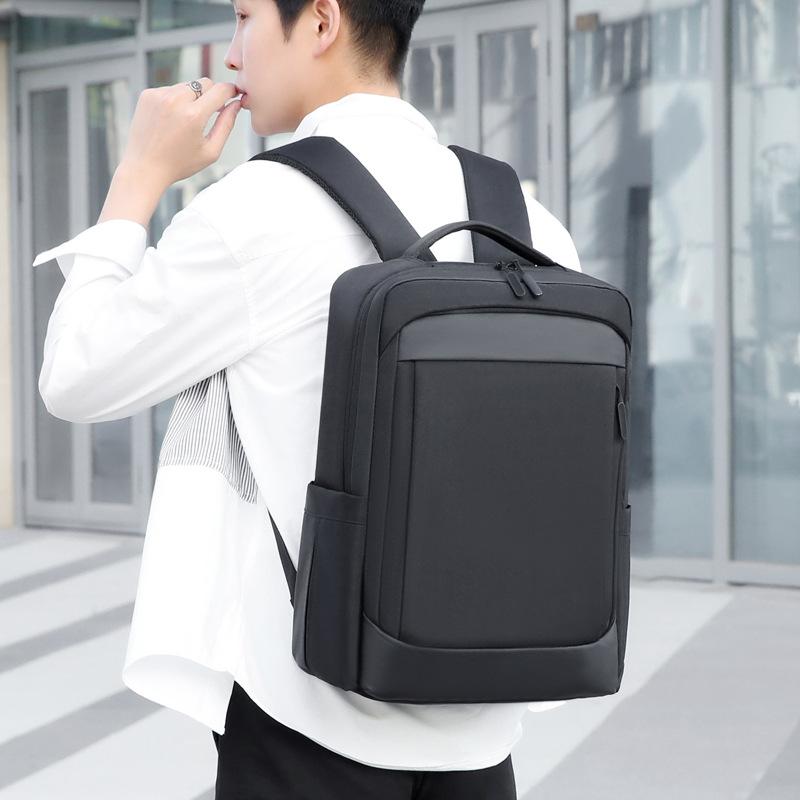リュックサック メンズ 男性用 ビジネス 通勤 大容量 多機能 15インチ PC収納 耐摩耗性 36～55L オックスフォード 灰色 グレー 紺色 ネイビー 黒色 ブラック 配色 切り替え