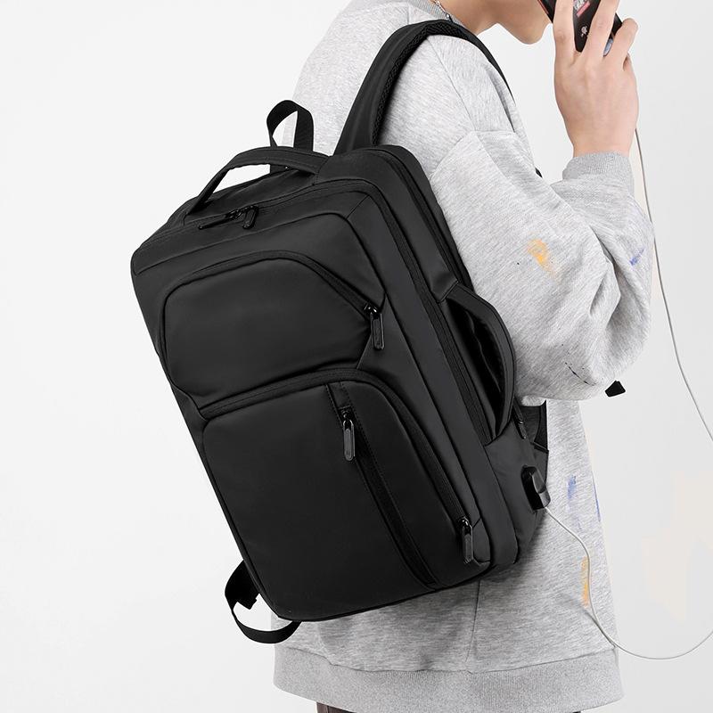リュック メンズ 男性用 ビジネス 通勤 大容量 防水 15インチ PC収納 20L 30L シンプル 無地 黒 紺 グレー