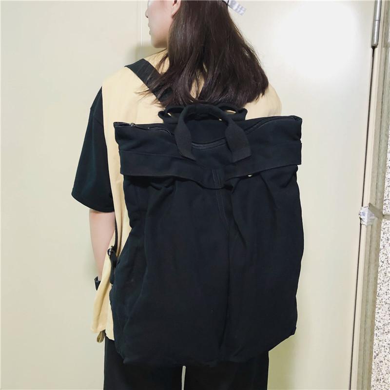 リュック レディース 韓国風 キャンバス 大容量 学生 通学 旅行 おしゃれ バックパック 帆布 カバン かばん 白 緑 黒 カーキ