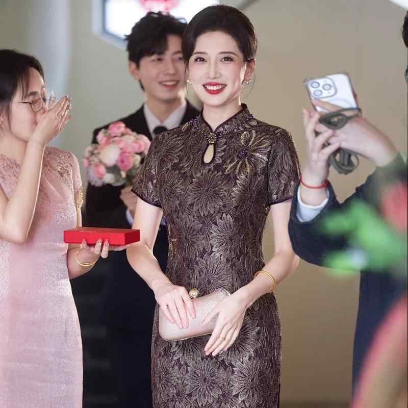 チャイナドレス レディース 高級感 婚活 結婚式 パーティー フォーマルドレス ポリエステル クラシカル レトロ エレガント お呼ばれ 衣装 M L XL XXL 3XL 4XL 5XL
