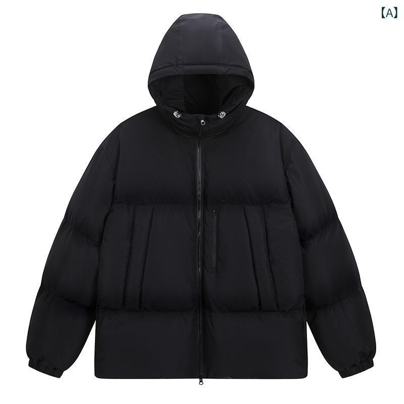 羽?服 メンズ フード付き テフロン加工 アウター 防寒 防水 防風 撥水 厚手 白ダックダウン85% 暖かい カジュアル アウトドア 秋冬 黒 ブラック グレー ブルー S M L XL 2L メンズファッション-コート・ジャケット