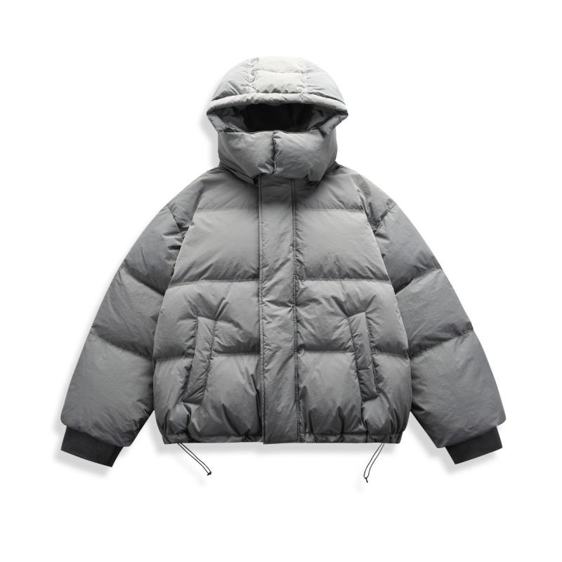 羽?服 メンズ 男性用 取り外し可能フード付き ルーズ 白ダックダウン90%以上 撥水 防風 防寒 暖かい 秋冬