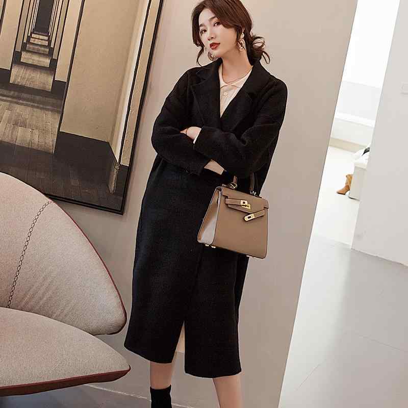 コート レディース ウール ロング丈 秋冬 小柄 ダブルブレスト Aライン ゆったり 厚手 無地 きれいめ 上品 通勤 グレー ブラック ベージュ