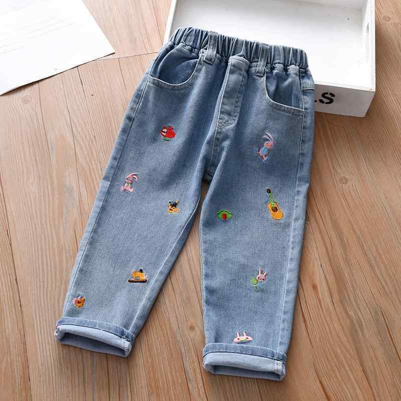 子供用ジーンズ 女の子 ジーンズパンツ ロングパンツ 春秋 カジュアル かわいい デニム 中小キッズ 90cm 100cm 110cm 120cm 130cm 140cm