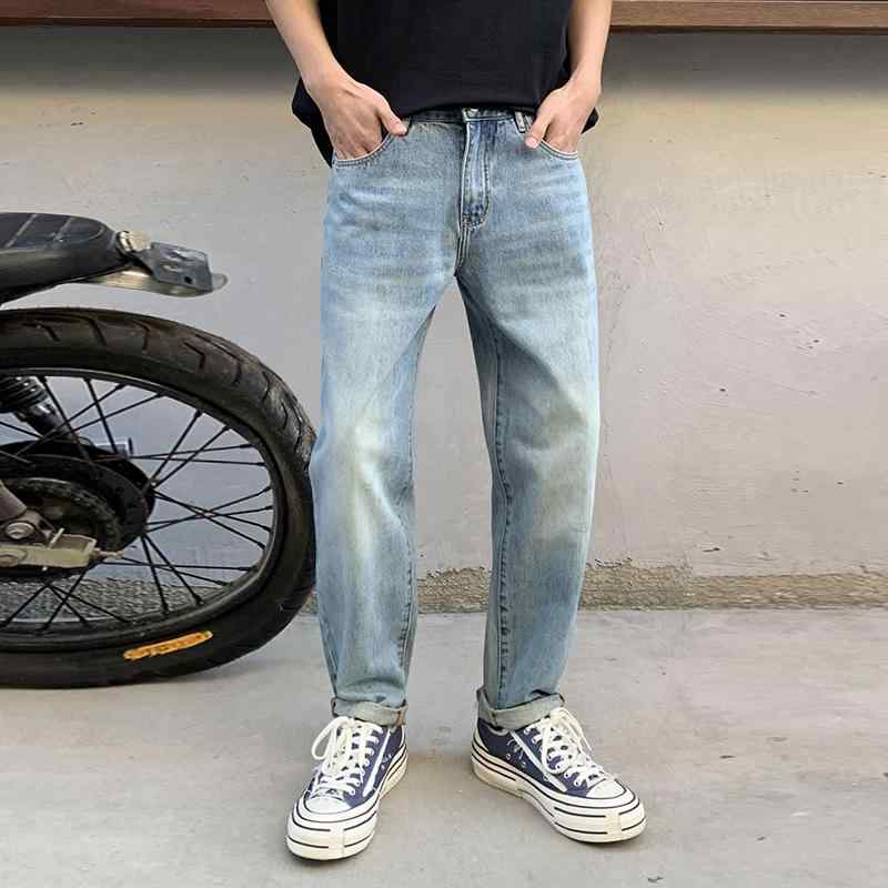 デニム メンズ ハーレムパンツ ジーンズ ファッション ストリート テーパードパンツ カジュアル ロングパンツ 青年 デニムパンツ ブルージーンズ