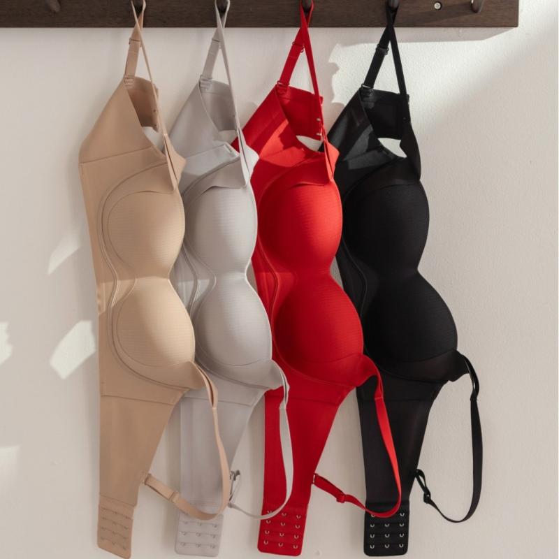 ブラジャー & ショーツ レディース 1/2カップ 補正 谷間メイク 小胸 盛りブラ 通気性 快適 無地 グレー パープル ブラック レッド ピンク ベージュ 32/70AB 34/75AB 36/80AB 38/85AB