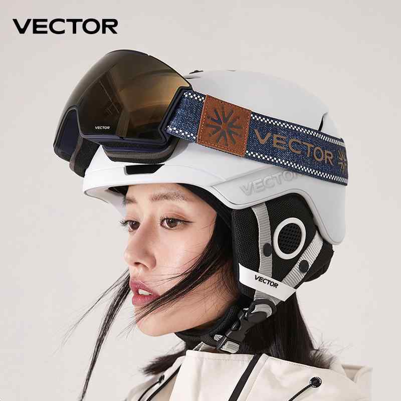 スキーゴーグル 男女兼用 アウトドア スキー用品 ダブルレンズ 防曇 曇り止め メガネ対応 ブルーデニム アイスミント ドリーミーパープル イエローレンズ TPUフレーム
