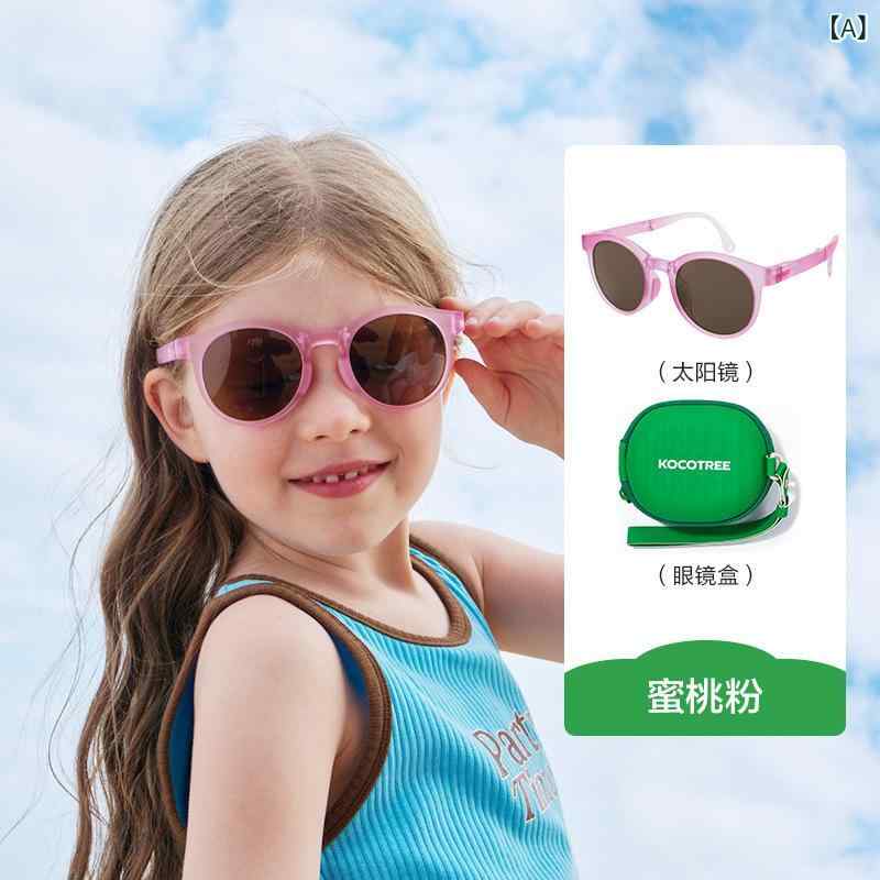 サングラス キッズ 子供用 ファッション 偏光レンズ 折りたたみ式 男の子 女の子 UVカット 紫外線対策 夏 アウトドア 普段使い かわいい ミントグリーン