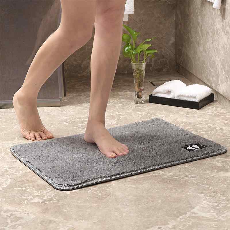 玄関マット レディース 室内 ドアマット 絨毯 ラグ カーペット バスマット キッチンマット 吸水 滑り止め 洗える 長方形 ポリエステル レッド パープル ブラウン グレー ブルー ベージュ 4,252円