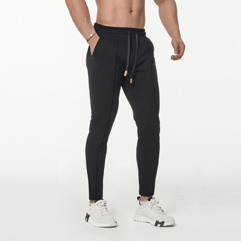 スポーツパンツ メンズ スウェットパンツ カジュアル ロングパンツ アウトドア ランニング トレーニング 切り替え タイト 無地 コットン ブレンド M L XL XXL XXXL ホワイト ブラック コーヒー 浅杏色 秋