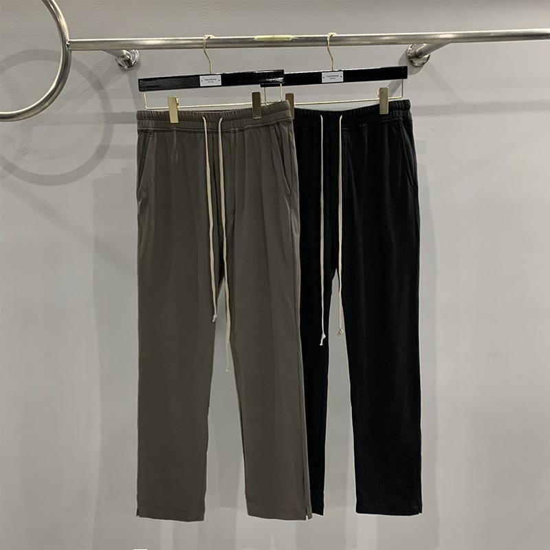 パンツ メンズ 男性用 ズボン ストレート ロングパンツ 綿100％ コットン 灰色 黒 ブラック カジュアル 普段使い 通気性