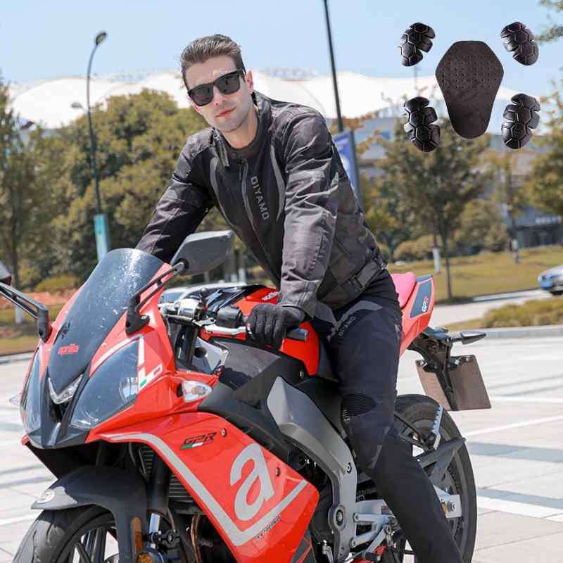 バイク用ウェア 男性用 オートバイ ライディングウェア 上下セット 通気 防風 防水 耐摩耗 黒