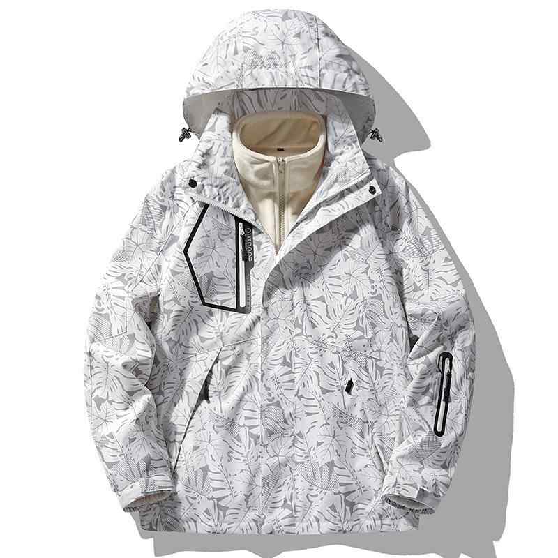 お山パーカー レディース メンズ 防寒着 変装柄 山登り御召しもの 取りはずし能力のある ラインドライブ付き添い人 アウター 上衣 上衣 アウトドア御召しもの 雨合羽 防風 秋冬 春夏 有りの実ルック ユニ一発やる