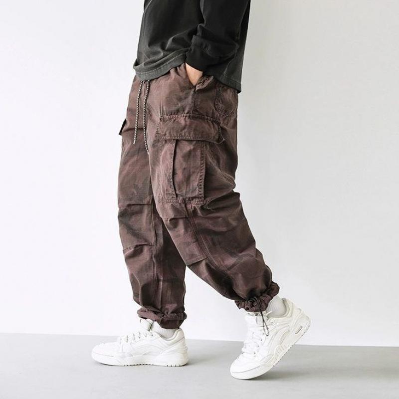 カーゴパンツ メンズ 年月 ミリタリー 偽装柄 細工物ズボン下 アウトドア ビッグ大きさ ゆったり 引っ切り無い ドローコード 合わせる能力のある 気が大きい大きさ カーキ 緑であること パープル