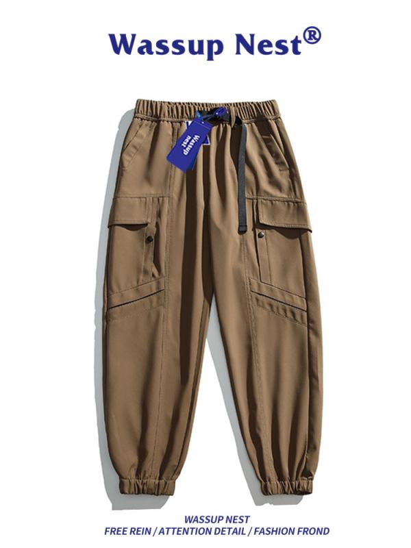 パンツ メンズ 防水 撥水 カーゴパンツ 裾絞り ワークパンツ ミリタリー 春秋 ズボン ボトムス アウトドア ゆったり ポリエステル 黒 カーキ 5,916円