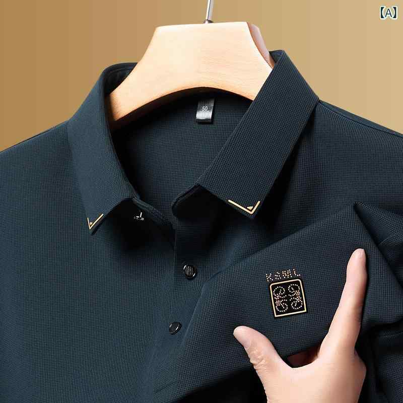 Tシャツ メンズ 男性用 長袖 トップス 桑蚕? シルク 薄手 襟付き 無地 リラックス ゆったりめ ハーグリーン キャメル ブルー コーヒー ブラック レッド
