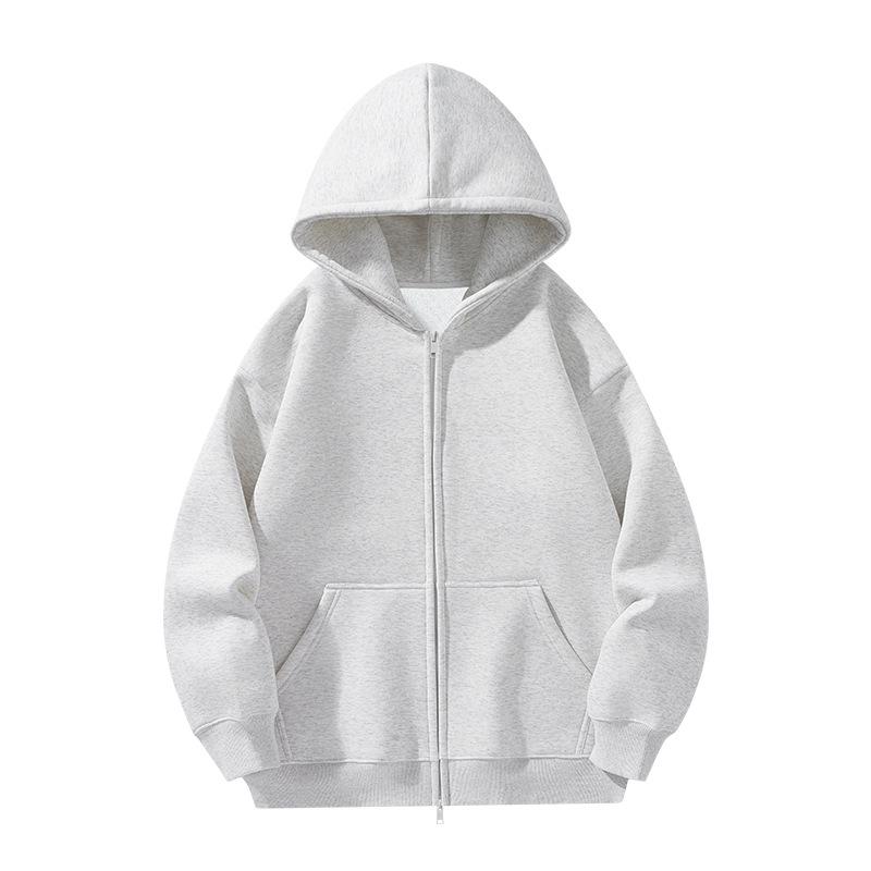 パーカー メンズ 厚手コットン スウェット ジップアップ フーディ 春秋 カジュアル 無地 ルーズフィット サイドポケット ホワイト ブラック グレー ベージュ レッド ピンク ブルー ネイビー 裏起毛