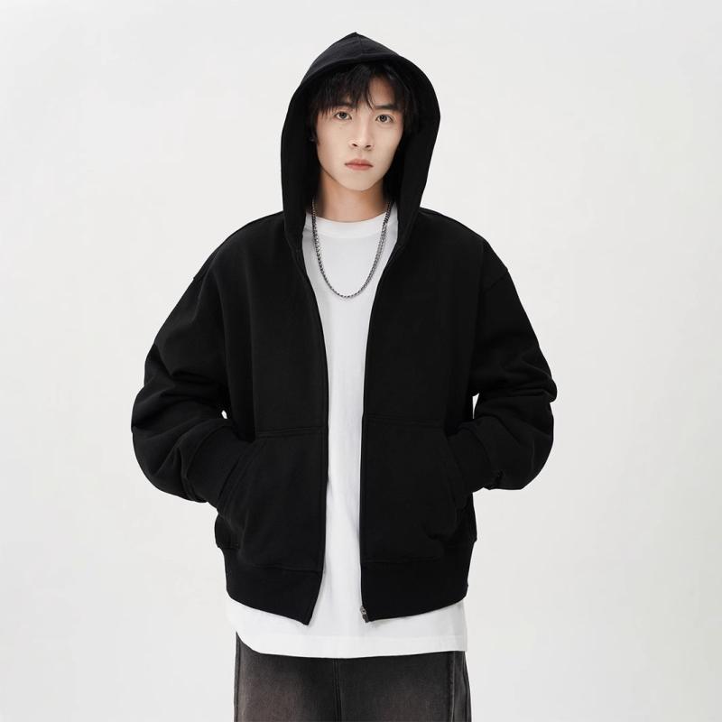 パーカー メンズ 男性用 スウェット カーディガン 裏起毛 フード付き オーバーサイズ ビッグシルエット 無地 秋冬 普段使い ルームウェア