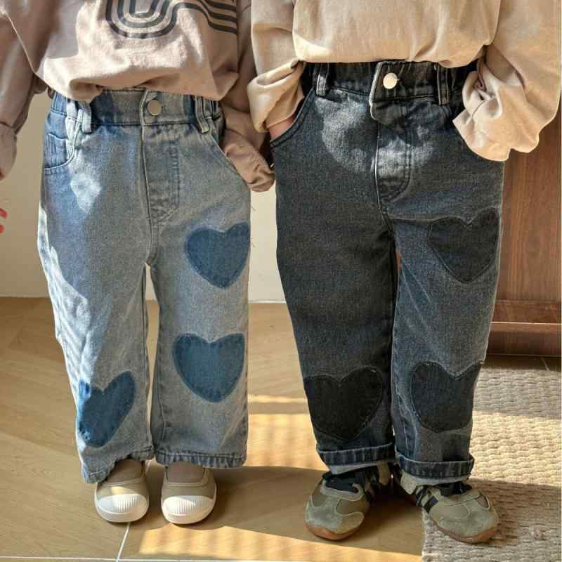 子供服 デニムパンツ ジーンズ 男女兼用 春秋 ロングパンツ ハート柄 カジュアル 80cm 90cm 100cm 110cm 120cm 130cm 140cm 150cm かわいい 柔らかい コットン 4,738円