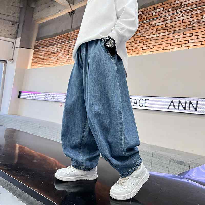 子供服 ジーンズ 男の子 大童 デニムパンツ ボーイズ ジーパン ゆったり カジュアル ロングパンツ デニム ブルー 120cm 130cm 140cm 150cm 160cm 170cm 5,006円
