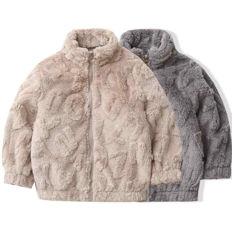 キッズ アウター 立襟 コーラル フリース ジャケット 男の子 幼児 ジャンパー 90cm 100cm 110cm 120cm ポリエステル 秋 カーキ色 グレー
