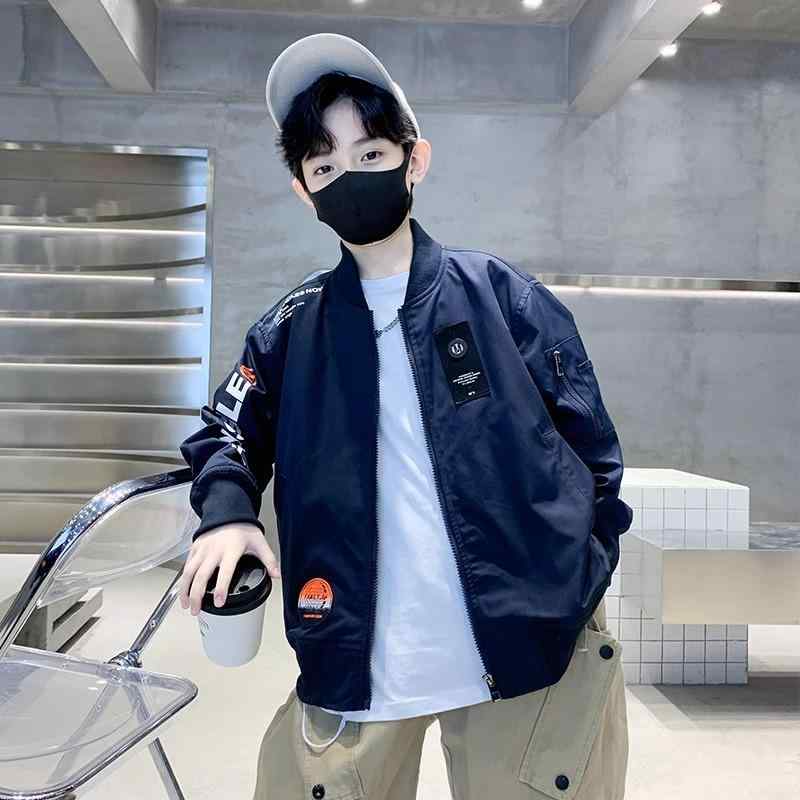 子供服 男の子用 ジャケット 長袖 アウター 春秋 中 крупный 子供 向けの 服 運動 普段使い 藏青色 緑