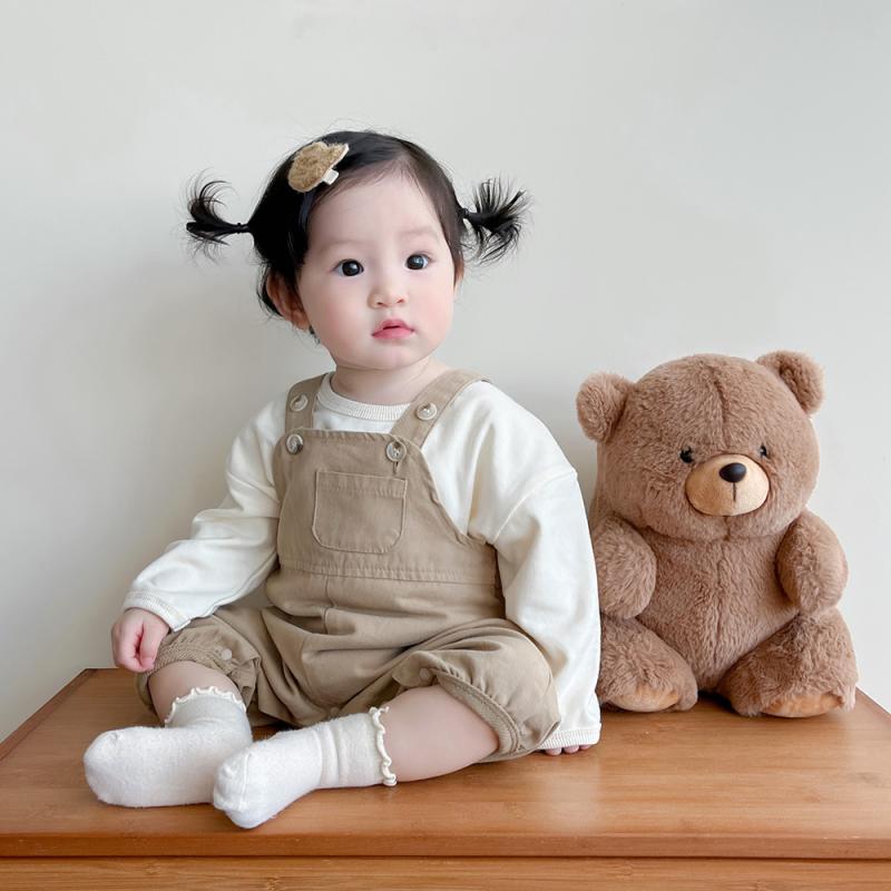 ベビー服 長袖Tシャツ サロペット 2点セット 春秋 男女兼用 かわいい 綿 薄手 66cm 73cm 80cm 90cm 100cm