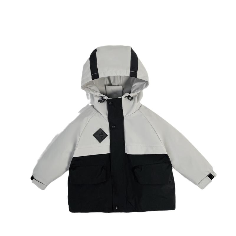 小わっぱ服 落ち込む上衣 御坊っちゃん 冬用 韓国風 スキーの板お召しもの 3way アウター 防寒 撥水 中綿 前掛け ボーイズ お子さん 小学生 90 100 110 120 130 140 防風 コート・ジャケット-キッズファッション