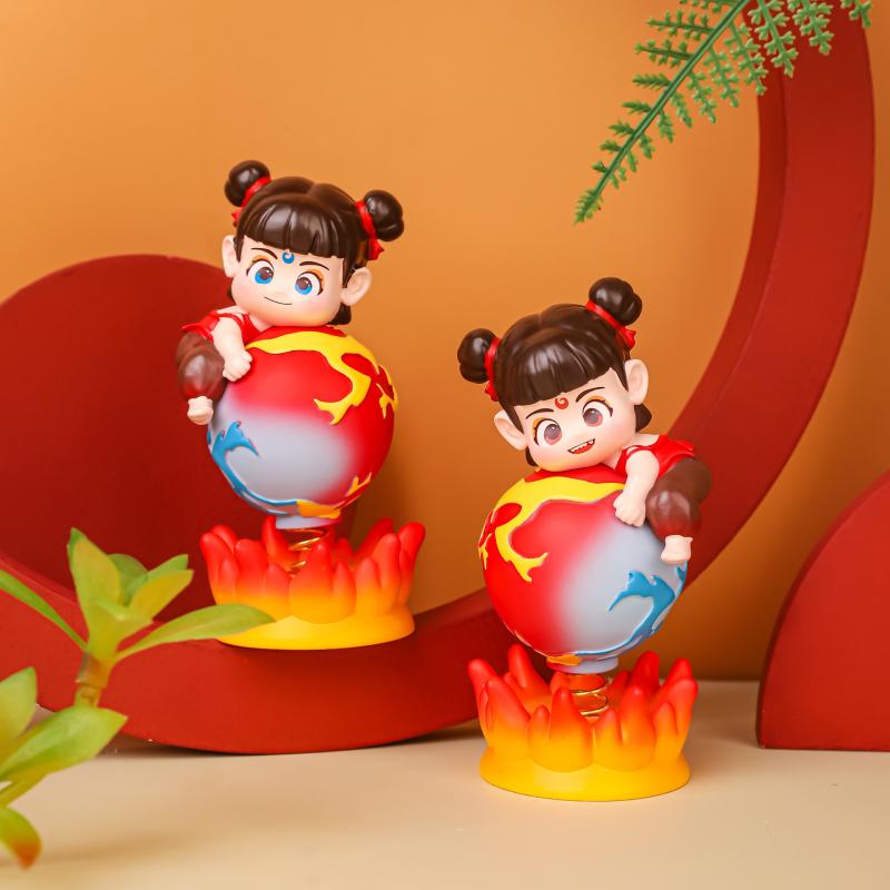 置物 オブジェ こども用 ギフト インテリア 樹脂製 スプリング 揺れる 逆転乾坤 運命を変える 卓上 デスク 部屋 飾り かわいい カートゥーン
