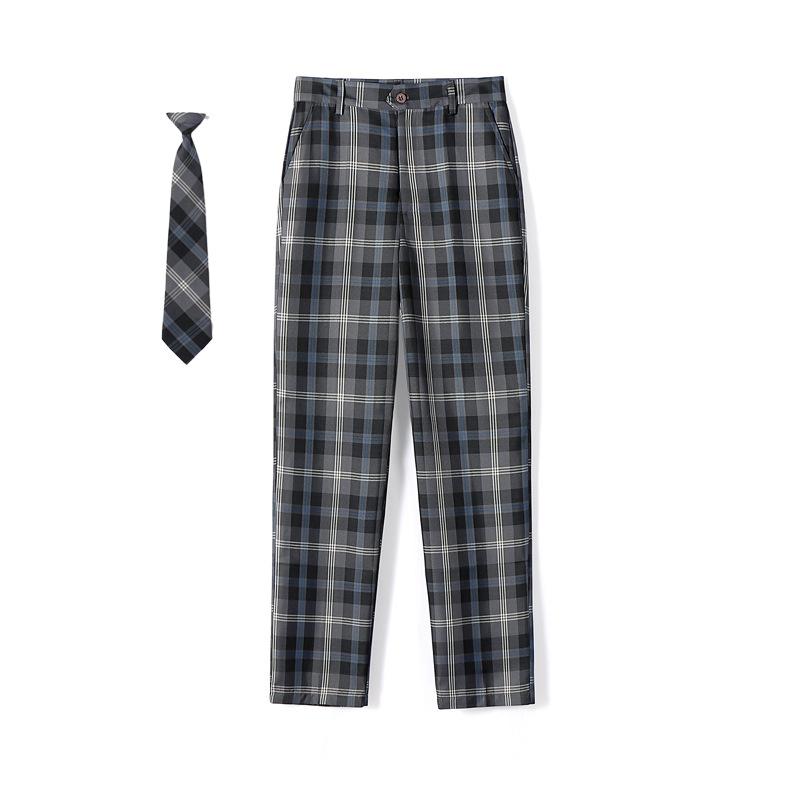 パンツ メンズ スラックス 制服 ブリティッシュ チェック柄 コットン 100% 学生 ズボン フォーマル カジュアル 普段使い 大きいサイズ XS S M L XL XXL 3XL 4XL