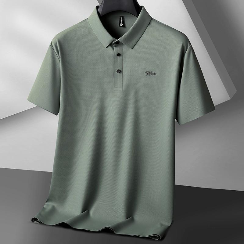 Tシャツ メンズ 大きいサイズ 半袖 接触冷感 ポロシャツ 翻襟 カットソー 薄手 スポーツウェア ルームウェア 部屋着