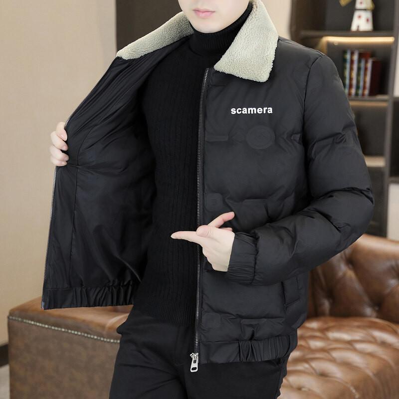 楽天市場】ダウンジャケット メンズ レザー 襟付き 秋冬 長袖 防寒