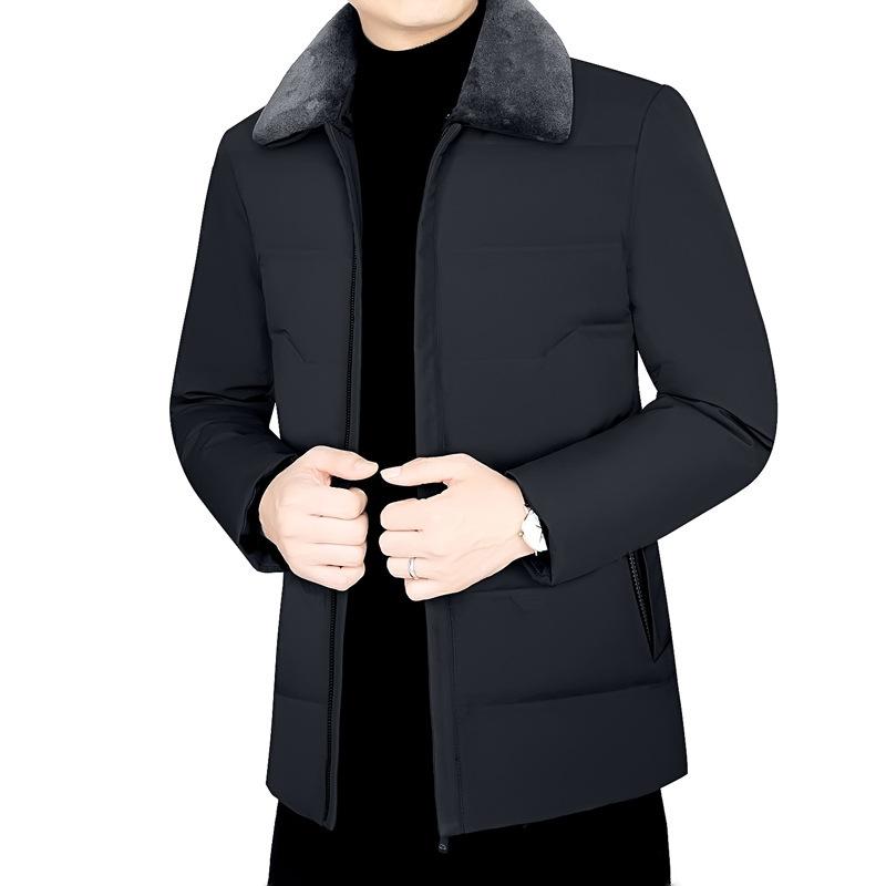 羽?服 メンズ 男性用 ダウンジャケット ウール襟 アウター 秋冬 防寒 普段使い 170（M）175（L）180（XL）185（2XL）190 3XL ブラック グレー ハ青