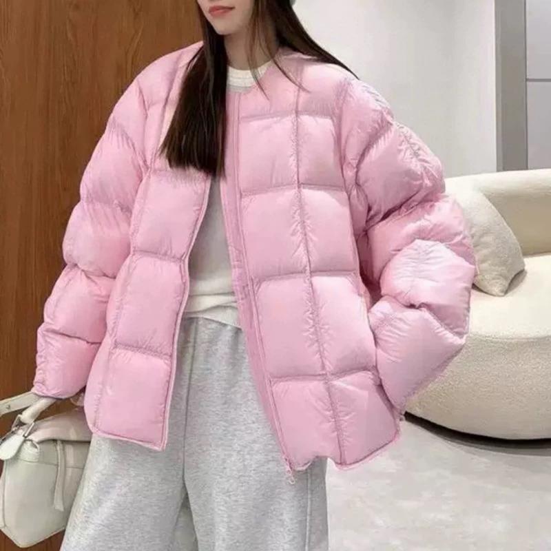 楽天市場】ダウンジャケット レディース ラウンドネック 90% ホワイト